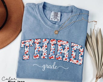 Comfort Colors Third Grade Teacher Shirt, Coquette Bow 3rd Grade Teacher Shirt, Third Grade Teacher Tshirt, Elementary Teacher Crew Group