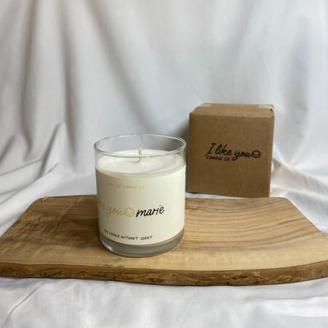 Marie Unscented Soy Candle Etsy