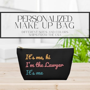 Graduation Gift for Lawyer, Makeup bag for attorney, Funny gift for law school graduate, Adult pencil case for her, Present for graduate