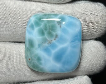 Attractive !!! Larimar Cabochon Top Qaulity Larimar Handmade Loose Gemstone For Making Jewelry 47Cts. [25X24X7}MM