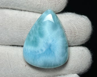 Attractive !!! Larimar Cabochon Top Qaulity Larimar Handmade Loose Gemstone For Making Jewelry 39Cts. 29X23X7}MM