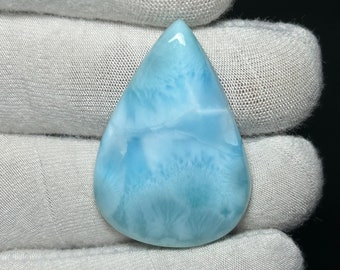 Attractive !!! Larimar Cabochon Top Qaulity Larimar Handmade Loose Gemstone For Making Jewelry 36Cts. [33X23X6}MM