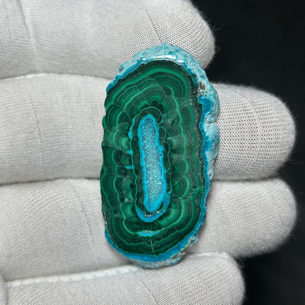 Amazing!!! Chrysocolla Malachite Slice Gemstone , Excellent Quality, Designer Slice Very Rare Chrysocolla Malachite Slice For Jewelry 60Cts.