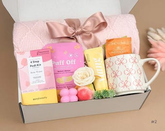 Personalized Self Care Gift Box, Spa Kit with Tea & Custom Scent | Curated Relaxation Gift Set for her, Self Care Gift Box for her, Gift Box
