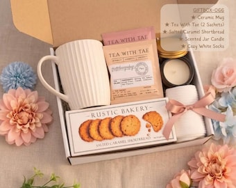 Thoughtful Gift Box for Her, Self Care Gift Set with Mug, Tea & Cookies | Cozy Spa Care Package, Relaxing Hug in a Box Thinking of You Gift