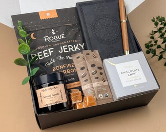Thank you gift box for him, Care package for him, Personalized gift box for him, Mens gift box Journal gift box Appreciation gift Work gifts