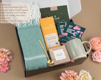 Thank you gift box for men, Personalized gift box for him Care package for him Mens gift box Journal gift box Birthday gift box Comfort gift