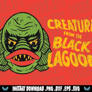 Creature of the Black Lagoon Graphic Pack - Hollywood Monsters, Commercial Use, Transparent Background, svg files, svg bundle,for cricut