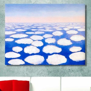 Above the Clouds by Georgia O&#39;Keeffe Canvas,Sky Above Clouds IV,Landscape Wall Art,Large Size Canvas,Giclee Print Reproduction,Ready To Hang