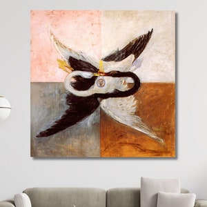 Hilma af Klint The Swans II Print Art,Famous Painting,Exhibition Poster print,The Swans Painting Print Art,Famous Wall Art,Modern Poster Art