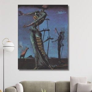Salvador Dali DIVINE COMEDY PURGATORY Wall Art, 1960 Salvador Dali Painting, Salvador Dali Art, Surreal Art, Ready to Hang Canvas