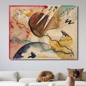 Wassily Kandinsky Canvas Composition VII poster kunstreproductie, abstracte moderne muurkunst print, expressionistische kunst, wassily Kandinsky kunst aan de muur