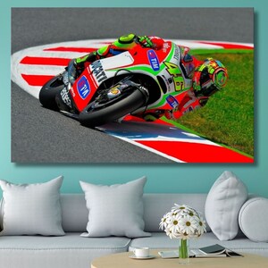 Valentino Rossi MotoGP Wall ArtValentino Rossi POSTER, Ready To Hang,Kids Gift,Moto GP Superbike Prints, Man Cave Decor, Motorbike Print Art