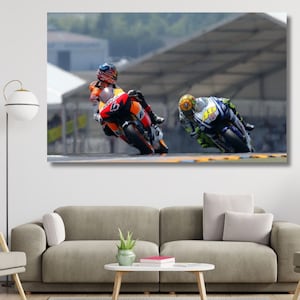 Valentino Rossi Canvas, Ready To Hang,Kids Gift,Moto GP Superbike Prints,Man Cave Decor,Motorbike Print Art,Valentino Rossi,MotoGP Wall Art