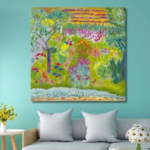 Garden (1935) painting in high resolution by Pierre Bonnard, Famous Painting, Exhibition Poster print, Print Art, Famous Wall Art,Modern Art