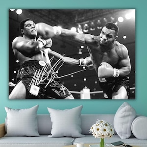 Impresión de Mike Tyson, póster de boxeo, lienzo listo para colgar de Mike Tyson, arte de pared de Mike Tyson, póster de Mike Tyson, decoración de pared de boxeo, arte de regalo de boxeo