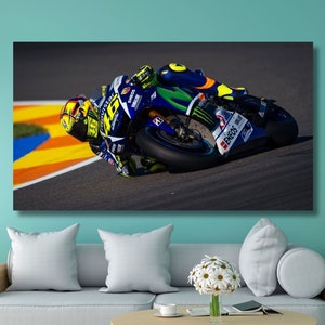 Valentino Rossi Print, Kids Gift, Moto GP Superbike Prints,Man Cave Decor,Motorbike Print Art,Valentino Rossi, MotoGP Ready To Hang Wall Art