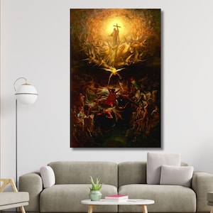 Gustave Dore de triomf van het christendom over het heidendom print canvas of poster, beroemde kunstwerken van Gustave Dore, giclee print kunst, Christus poster