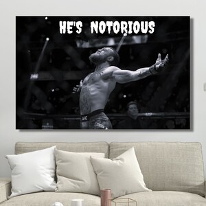 Conor McGregor CANVAS, Conor McGregor canvas kunst aan de muur, Conor McGregor print, quote motiverende poster, fitness muur decor, motiverende kunst aan de muur, Conor McGregor print