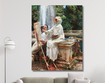 ジョン・シンガー・サージェント作「噴水、ヴィラ・トルロニア