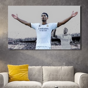 Jude Bellingham Canvas,Jude Bellingham Poster,Soccer Poster Boys Room Wall,Jude Bellingham Wall Art,Bellingham Canvas Wall Art,Ready to Hang