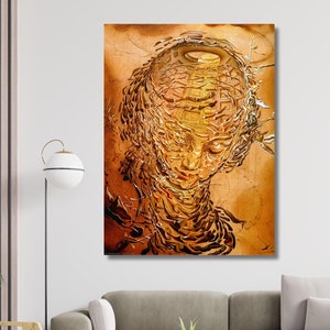 Raphaelesque Head Exploding by Salvador Dali  Wall Art Pop Art Canvas,Salvador Dali Print Poster Boho Home Decor Painting Modern CanvasPrint