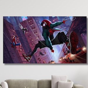 Spider-Man Canvas,Spider-Man Across The Spider-Verse CANVAS Wall Art,Spider Punk Canvas/Spider-Man Across The Spider-Verse Poster