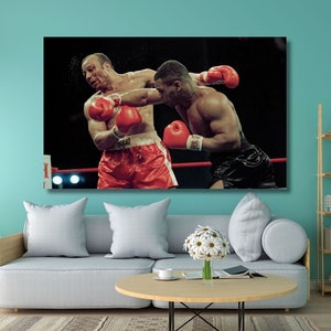 Arte de pared listo para colgar de Mike Tyson, impresión de Mike Tyson, póster de boxeo, arte de pared de Mike Tyson, póster de Mike Tyson, decoración de pared de boxeo, arte de regalo de boxeo