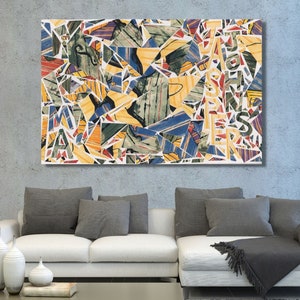 Art mural Jasper Johns, conception d'art mural sur toile, carte, affiche, impression sur toile, décoration pour la maison et le bureau, toile pour poster, oeuvre d'art prête à accrocher