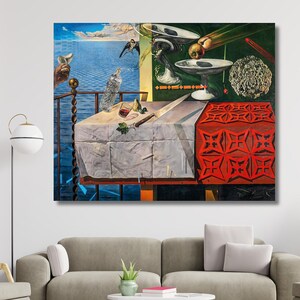 Salvador Dali WALL ART It Nature Morte Vivante Fine Salvador Dali CANVAS Surrealist Painting,Gift The Persistence of Memory,Dali Painting