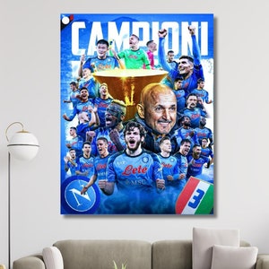 Napoli Poster 2023 Serie A Champions Art , Serie A Poster, San Paolo Football Stadium Wall Art ,Gift for Kids,Football Poster,Napoli Poster