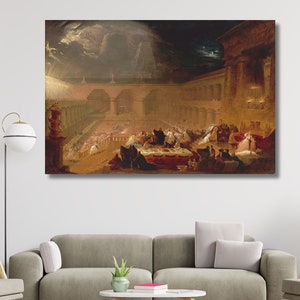 John Martin Painting,John Martin Artworks Poster,John Martin Canvas Wall Art,Famous Painting Arts,Office Home Wall Art Decors,Ready To Hang