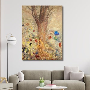 Odilon Redon WALL ART, Odilon Redon Der Buddha 1904, Odilon Redoncanvas, foto kunst aan de muur, woonkamer decor, reproductie canvas Home Decor