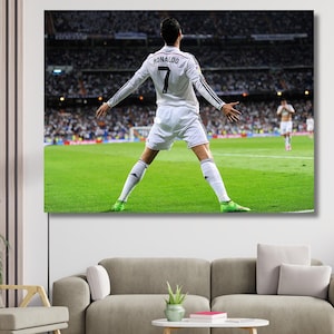 Ronaldo POSTER, Football Poster,Cristiano Ronaldo Canvas, Bicycle Kick, Canvas Poster Home Decor Living Room Overhead Kick Cristiano Ronaldo