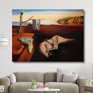 Artwork Melting Watches Clocks Surrealism Art,Salvador Dali CANVAS Surrealist Painting,Gift The Persistence of Memory,Salvador Dali Painting