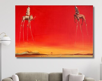 Salvador Dali Kunstdruck Les Elephants