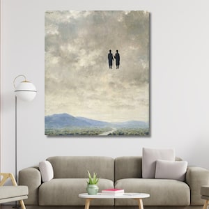René Magritte L&#39;Art de la Conversation Ready To Hang POSTER,Rene Magrite Rolled Print,Magritte Exhibition,Rene Magritte,Rene Magritte Canvas
