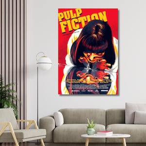 Mia Wallace Ready To Hang POSTER,Pulp Fiction Poster,Mia Wallace Poster,Pulp Fiction Movie,Pulp Fiction Mia Canvas Decor,Mia Wallace Print