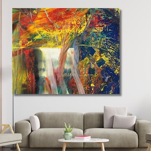 Clouds by Gerhard Richter CANVAS, Wall Art Print Design, Abstract Art,Expressionist Decor for Home & Office,CANVAS READY to Hang