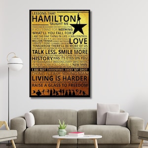 Hamilton An American Musical Poster,Canvas Wall Art Alexander Hamilton, Taught ME Canvas Print,Movie Poster Gift,Hamilton The Musical Print