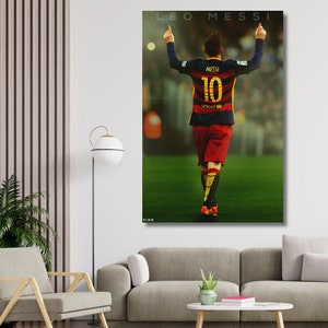 Lionel Messi WALL ART,Lionel Messi Poster,Lionel Messi Canvas Wall Art,Soccer Canvas Print Football Canvas Print,Gift for Him,Ready to Hang