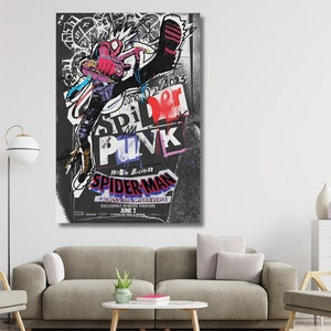 Across The Spider-Verse CANVAS,Miles Morales POSTER, Spider-Man Poster, Spider Punk Canvas/Spider-Man Across The Spider-Verse Poster