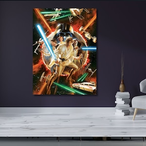Starwars Anakin vs Obi Wan POSTER, Anakin Skywalker-print, Clone Wars, Darth Vader, Luke Skywalker, Obi Wan Kenobi-posterprint, klaar om op te hangen