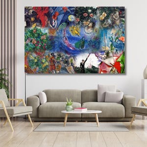 Marc Chagall Art Marc Chagall Exhibition Art, Marc Chagall Print Exhibition Poster,  Museum of Modern Art,  Vintage Exhibition Canvas Poster