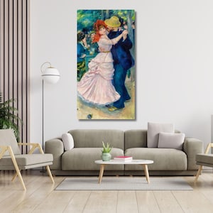 Tanzen von Pierre Auguste Renoir Leinwand WALL ART, 1880 Druck Wandkunst, Pierre Auguste Renoir Poster, Vintage Girl Poster, Vintage Wanddekor
