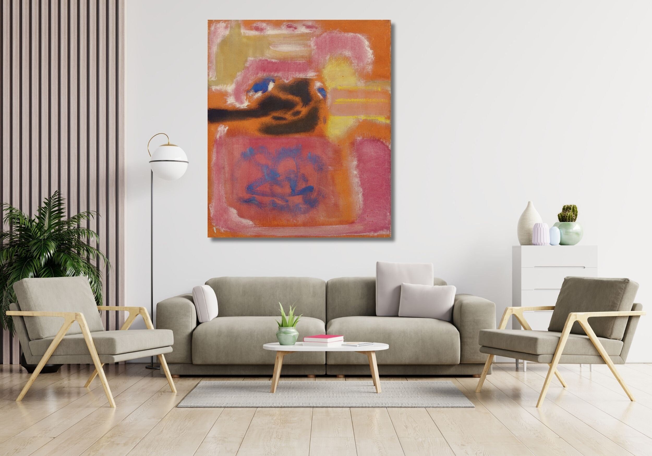 Mark Rothko Lavender Ready To Hang WALL ART, Mark Rothko 1952 Poster, Original Abstract Art, Large Painting, Modern Painting, Mark Rothko