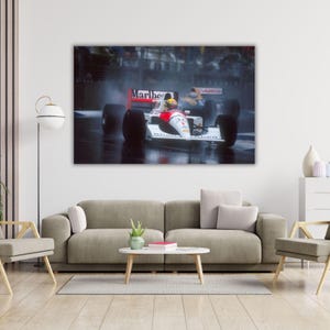Ayrton Senna Painting, Racing Legend Wall Art, F1 Icon Print, Motorsport Decor,Car Enthusiast Gift, Formula 1 Artwork, Vintage Racing Poster