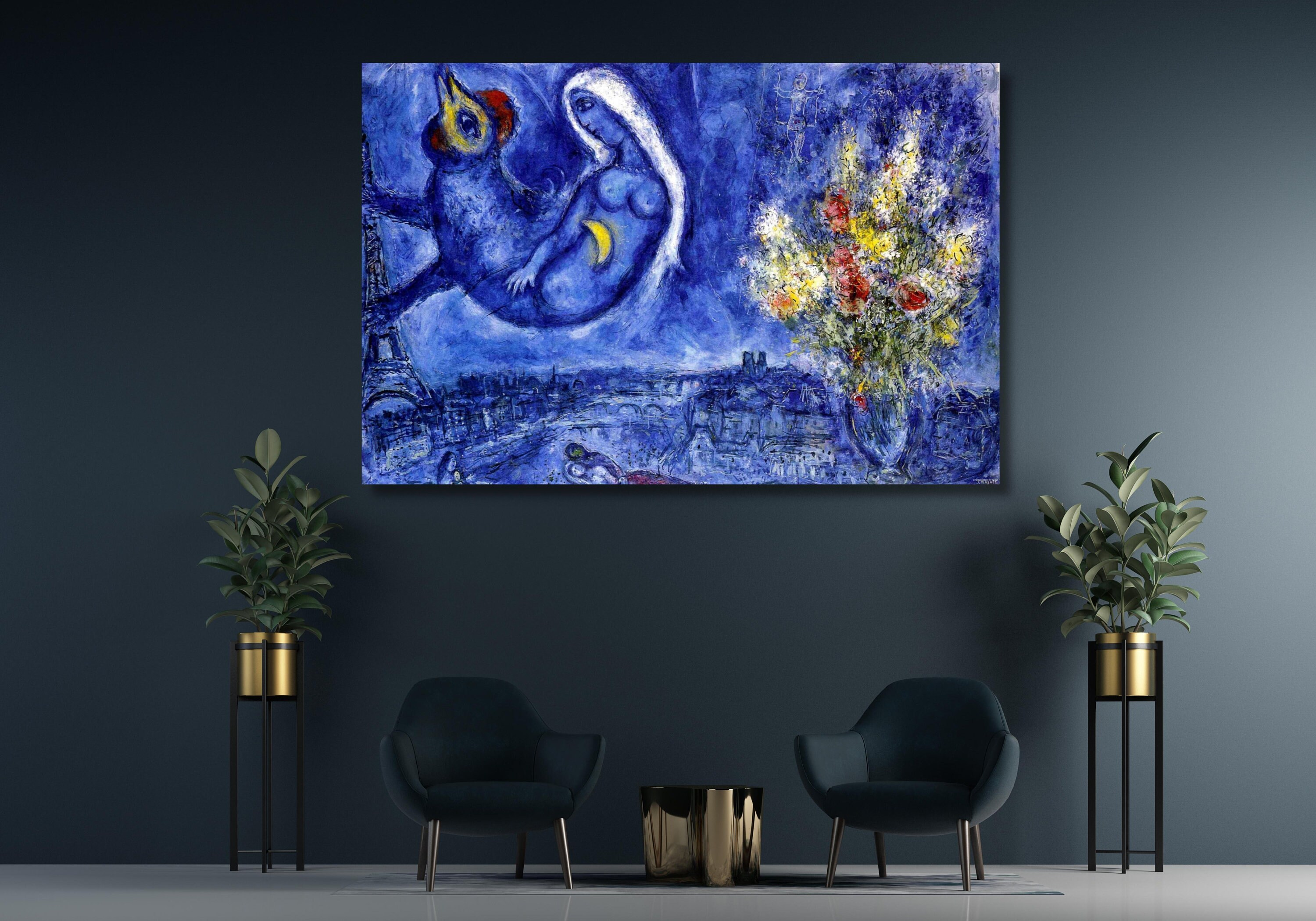 Beroemde Marc Chagall Poster Vintage Canvas Schilderij Beroemde Marc Chagall Poster Vintage Canvas Schilderij