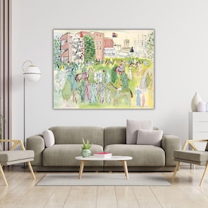 Royal Ascot By Raoul Dufy Ready to Hang Canvas Wall Art Quality Print Raoul Dufy  Wall Arts, Vintage Arts, Landscape Canvas, Famous Wall Art