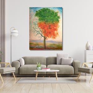 Poster de árvore de René Magritte, arte de parede, Rene Magritte, tela de Rene Magritte, impressão em rolo de Rene Magritte, exposição de Magritte, tela pronta para pendurar